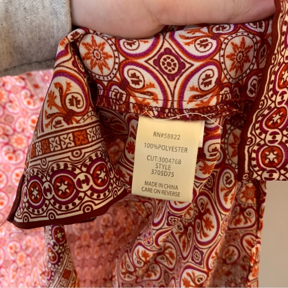 Max Studio Women's Red Patterned Short Sleeve Top… - image 5